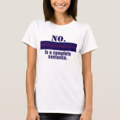 Nee is een volledige zin Feminist Resist Paarse T-shirt (Voorkant)