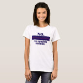 Nee is een volledige zin Feminist Resist Paarse T-shirt (Voorkant volledig)