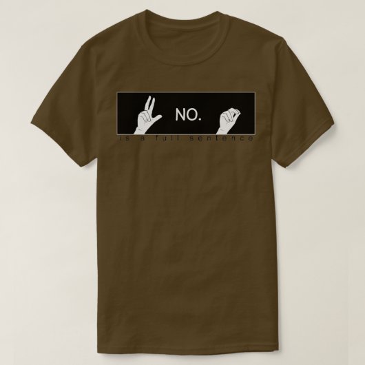Nee is een volledige zin Taal handboek T-shirt (Design voorkant)