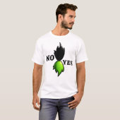 Nee Ja Grafik T-Shirt – Minimalistische Abstracte  (Voorkant volledig)