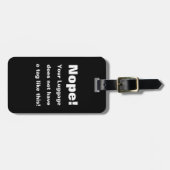 Nee. Je bagage heeft geen label als dit. Bagagelabel (Voorkant horizontaal)