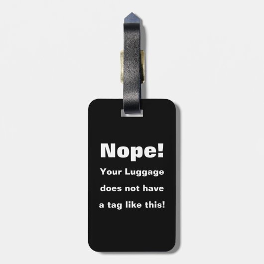 Nee. Je bagage heeft geen label als dit. Bagagelabel (Achterkant verticaal)