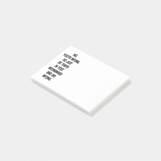 Nee, je bent verkeerd. post-it® notes (Schuin)