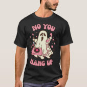 Nee, je hangt Ghost Knife Grappige Horror Hallowee T-shirt (Voorkant)