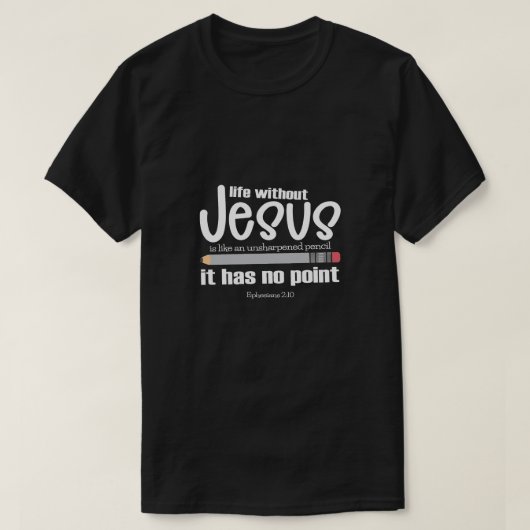 NEE JEZUS GEEN PUNT Christelijk Geloof Quote Manne T-shirt (Design voorkant)