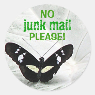 NEE, junk mail, GELIEVE TE GAAN. Ronde Sticker