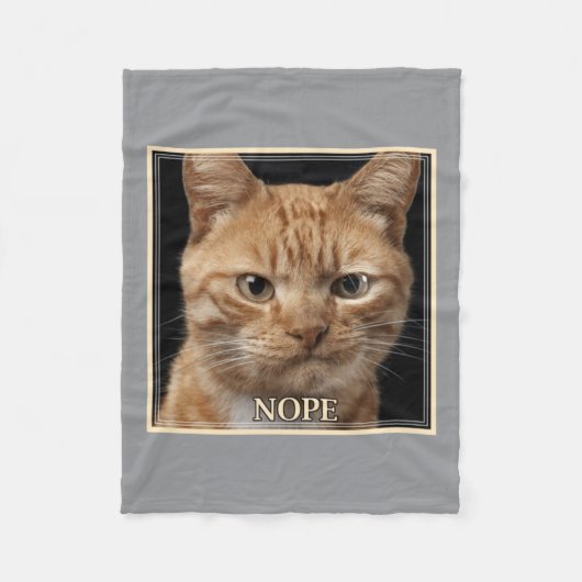 Nee Kat Fleece Deken (Voorkant)