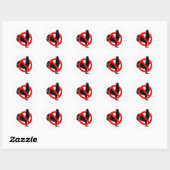 Nee (Kip) Ronde Sticker (Vel)