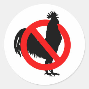 Nee (Kip) Ronde Sticker