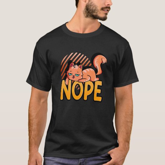 Nee Lui Oranje Kat T-shirt (Voorkant)