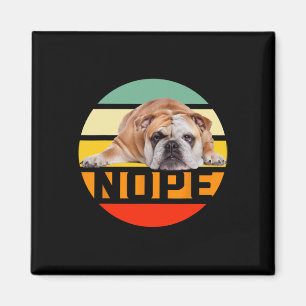 Nee Luie Engelse Bulldog Hond Liefhebber Eigenaar Magneet