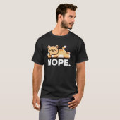 Nee Luie Kat Grappige Kat T-shirt (Voorkant volledig)