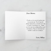 Nee ma, niemand zal zo lief zijn als jij kaart (Binnen)