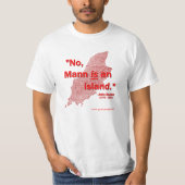 Nee, Mann is een eiland. T-shirt (Voorkant)
