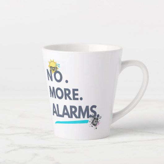 💤 Nee. Meer. Wekkers. Latte Mok (Rechts)