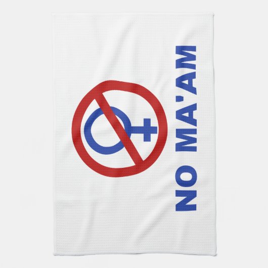 Nee mevrouw - Gehuwd met kinderen Theedoek (Verticaal)