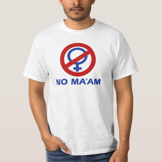 Nee mevrouw t-shirt (Voorkant)