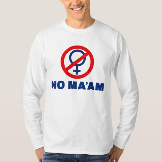 Nee mevrouw t-shirt (Voorkant)