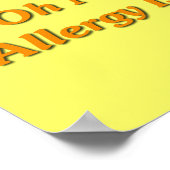 Nee, mijn voedselallergie gaat weer omhoog. poster (Hoek)