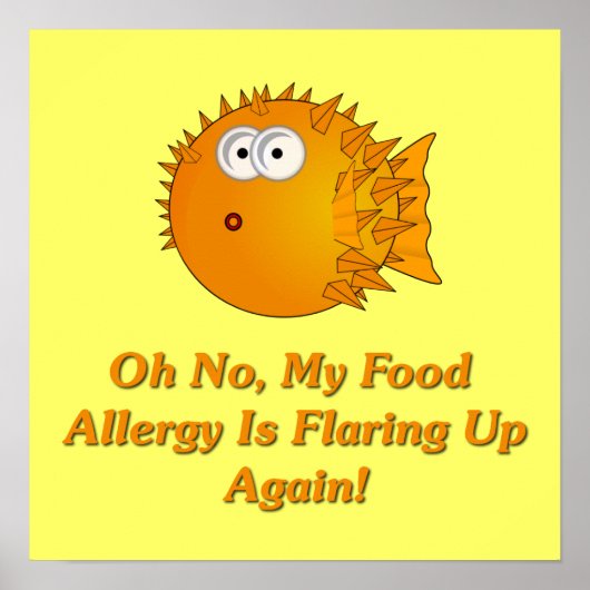Nee, mijn voedselallergie gaat weer omhoog. poster (Voorkant)