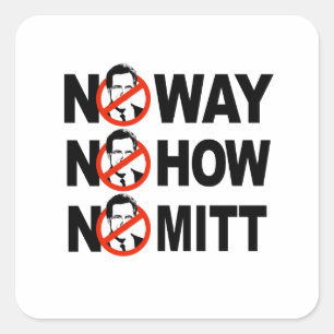 Nee, nee, geen Mitt. Vierkante Sticker