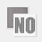 Nee Nee Grappige Koelkastmagneet Refrigerator Magneet (Voorkant / Achterkant)