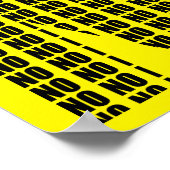 Nee Nee Grappige Poster Bord (Hoek)