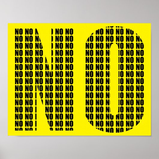 Nee Nee Grappige Poster Bord (Voorkant)