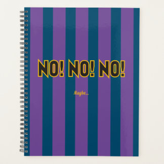 Nee nee nee nee misschien Paarse Blauwgroen strepe Planner