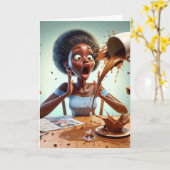 Nee, niet de koffie | Grappige huisvrouw Kaart (Gele Bloem)