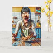 Nee, niet de koffie | Grappige huisvrouw Kaart (Gele Bloem)