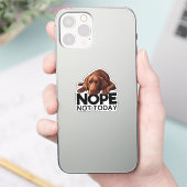 Nee, niet vandaag chocolade labrador sticker (Telefoon)