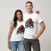 Nee, niet vandaag chocolade labrador t-shirt (Unisex)