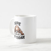 Nee Niet Vandaag Funny Pug Hond Meme Koffiemok (Voorkant links)