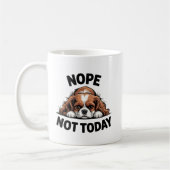 Nee Niet Vandaag Funny Pug Hond Meme Koffiemok (Links)