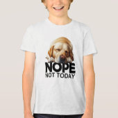 Nee Niet Vandaag Gele Labrador Tri-Blend Shirt (Voorkant)