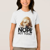Nee Niet Vandaag Gele Labrador Tri-Blend Shirt (Voorkant)