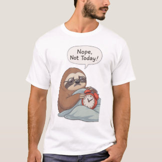 “Nee, Niet Vandaag” Grappig Luiaard T-Shirt – Luie