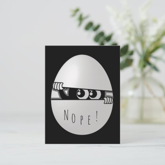 Nee. Niet vandaag grappige Introvert Briefkaart (Staand voorkant)