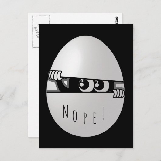 Nee. Niet vandaag grappige Introvert Briefkaart (Voorkant / Achterkant)