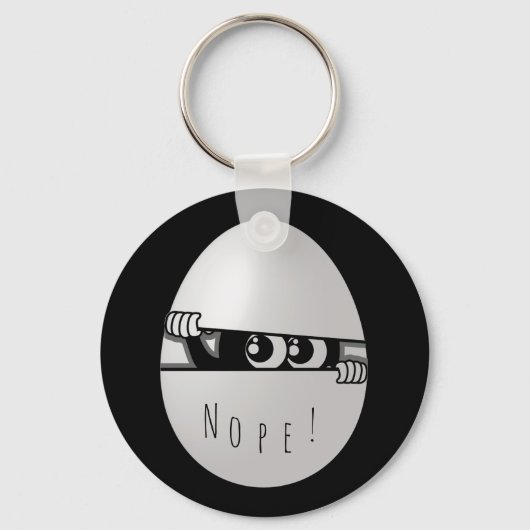 Nee. Niet vandaag grappige Introvert Sleutelhanger (Voorkant)