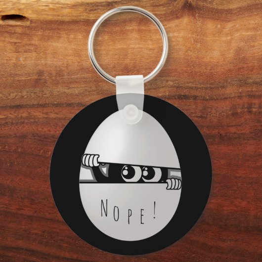 Nee. Niet vandaag grappige Introvert Sleutelhanger (Voorkant)