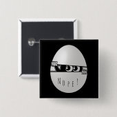 Nee. Niet vandaag grappige Introvert Vierkante Button 5,1 Cm (Voorkant /achterkant)