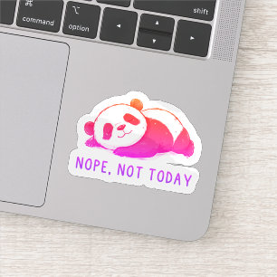 Nee, Niet Vandaag Grappige Panda  Sticker