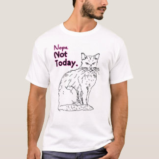 Nee niet vandaag kat illustratie t-shirt