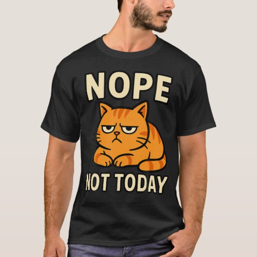 Nee Niet Vandaag Kat Kittens Funny Quote T-shirt (Voorkant)
