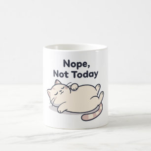 Nee Niet Vandaag Luie Kat Grappige Koffiemok – Cad