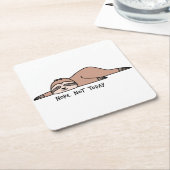 Nee. Niet vandaag, luie sloth Kartonnen Onderzetters (Schuin)