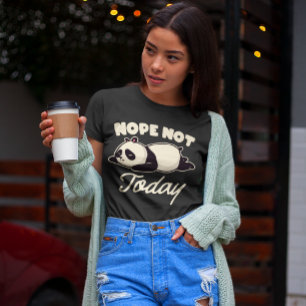 Nee Niet Vandaag Moe Panda Beer T-shirt