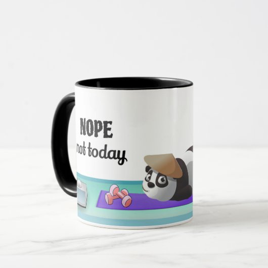 "Nee, Niet Vandaag" Panda Koffie Mok (Voorkant links)